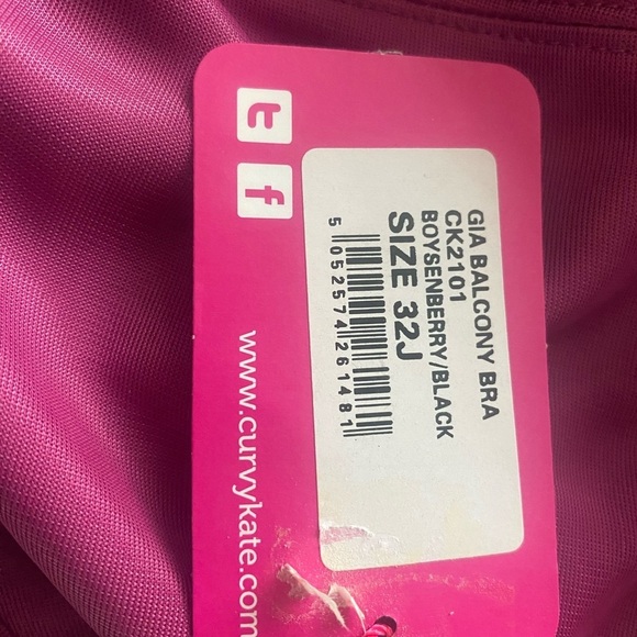 Curvy Kate GIA Balcony Bra US 30K CK2101 Boysenberry/Black - Picture 4 of 8